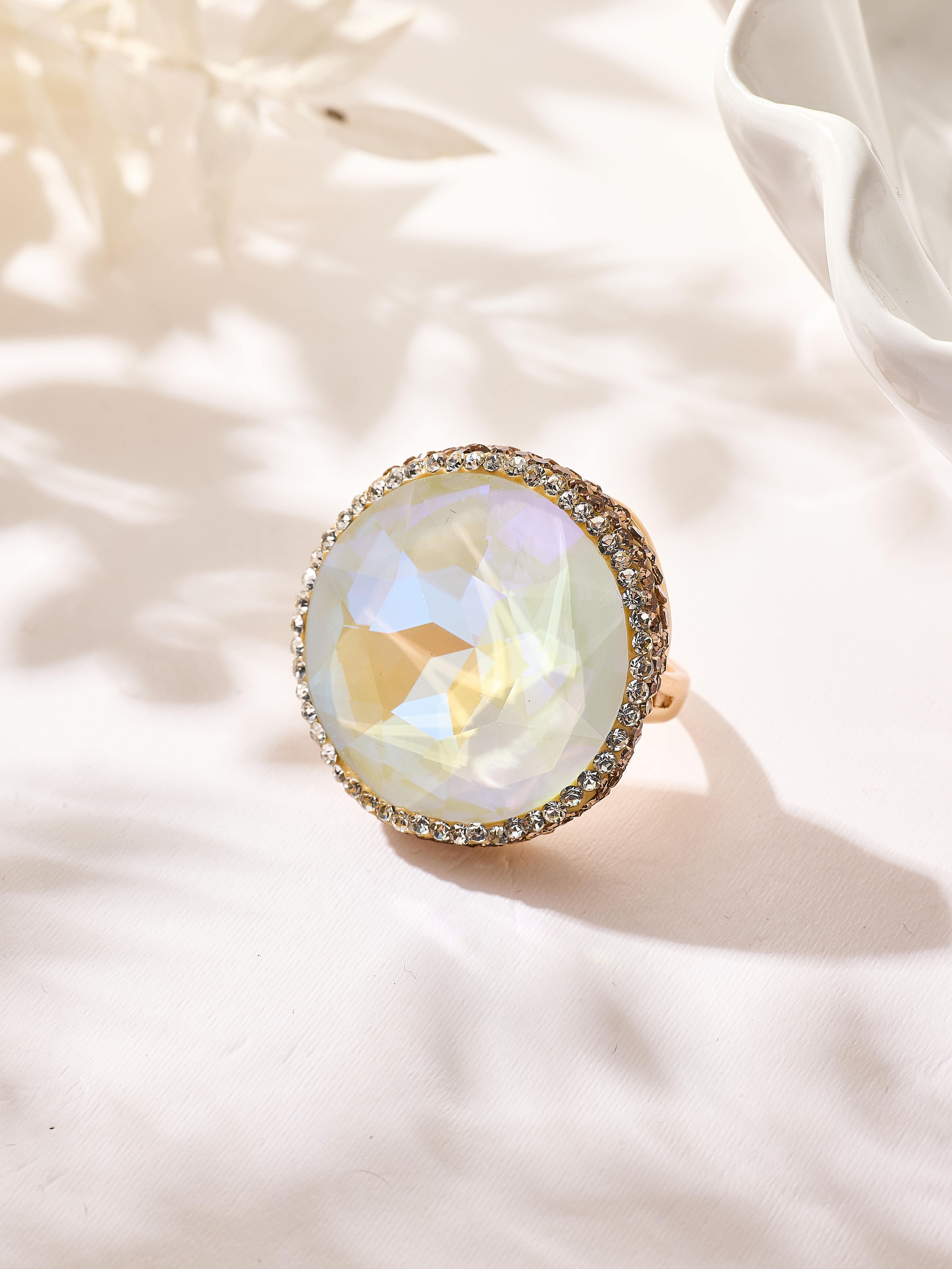 Crystal Pavé Cocktail Ring R2909