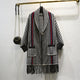 Houndstooth Imitation Mink Poncho S0093