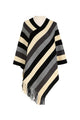 Multicolor Striped Poncho S0136