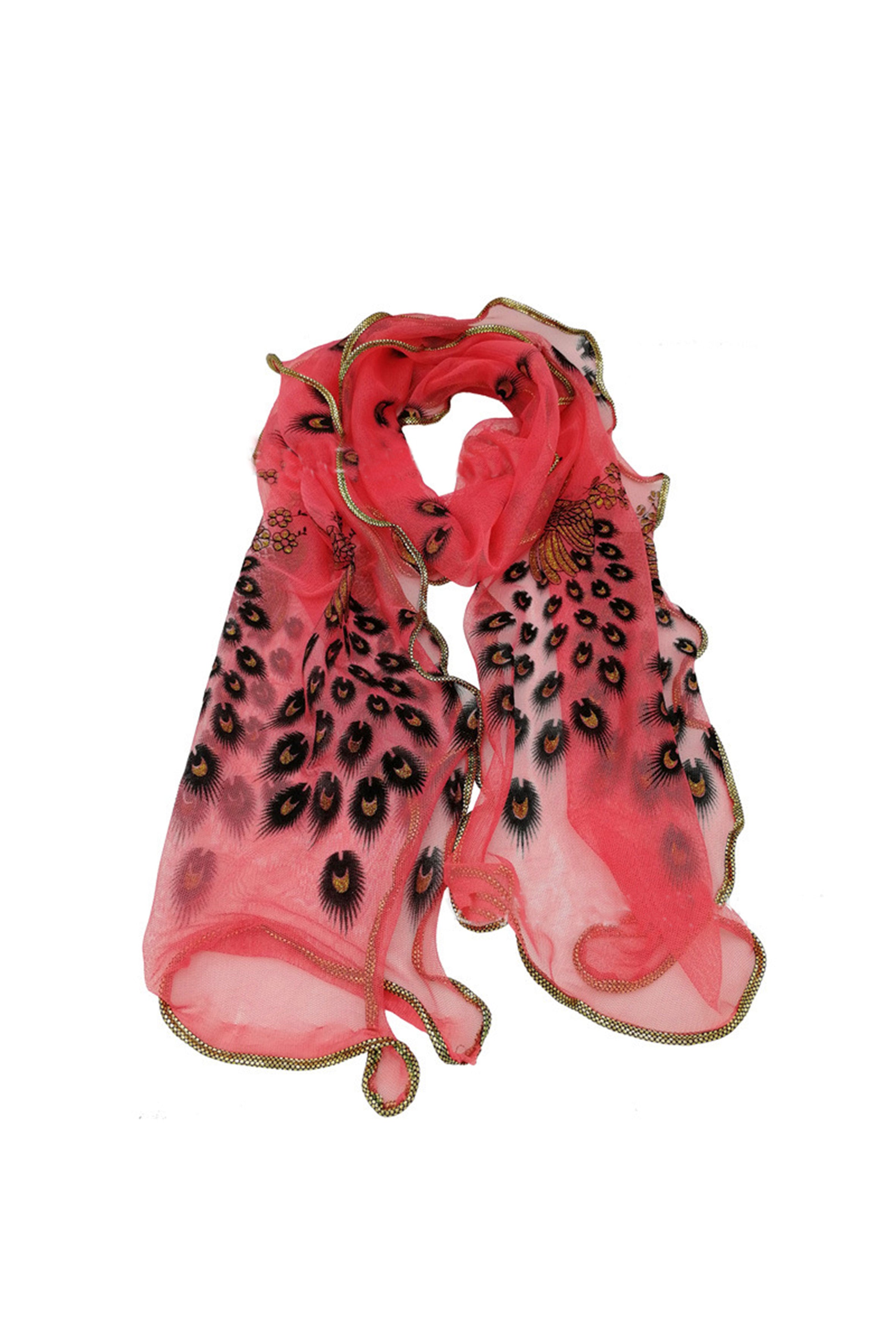 Peacock Flocking Scarf S0168