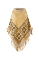 Collar Pullover Tassel Cape S0211