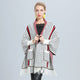 Houndstooth Imitation Mink Poncho S0241
