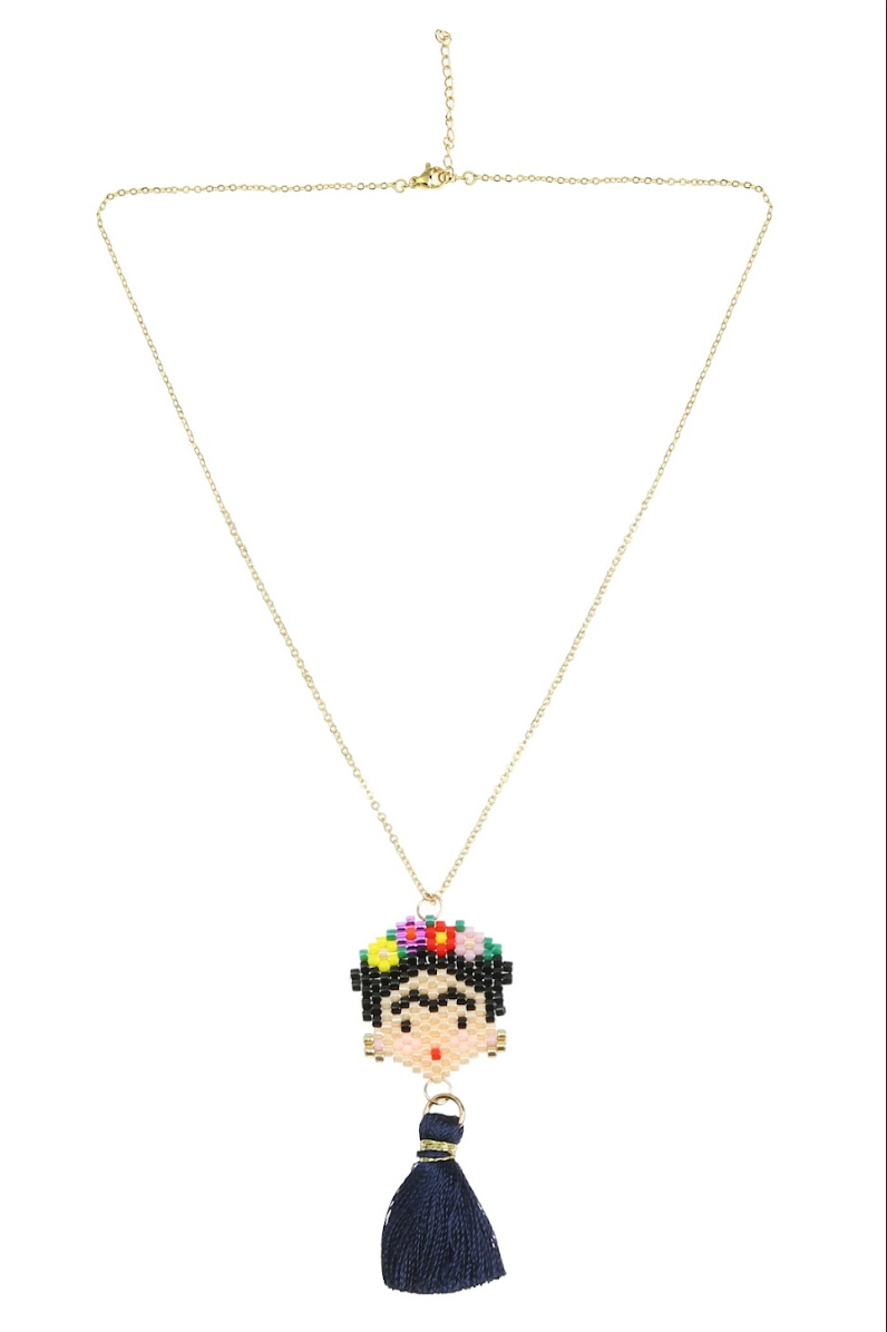 Floral Seed Bead Chain Necklace N4284