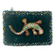 Monedero rectangular de terciopelo con forma de lagarto V0701-Lagarto