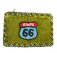 Monedero rectangular de terciopelo con forma de cuervo de Route66 V0701-Route66