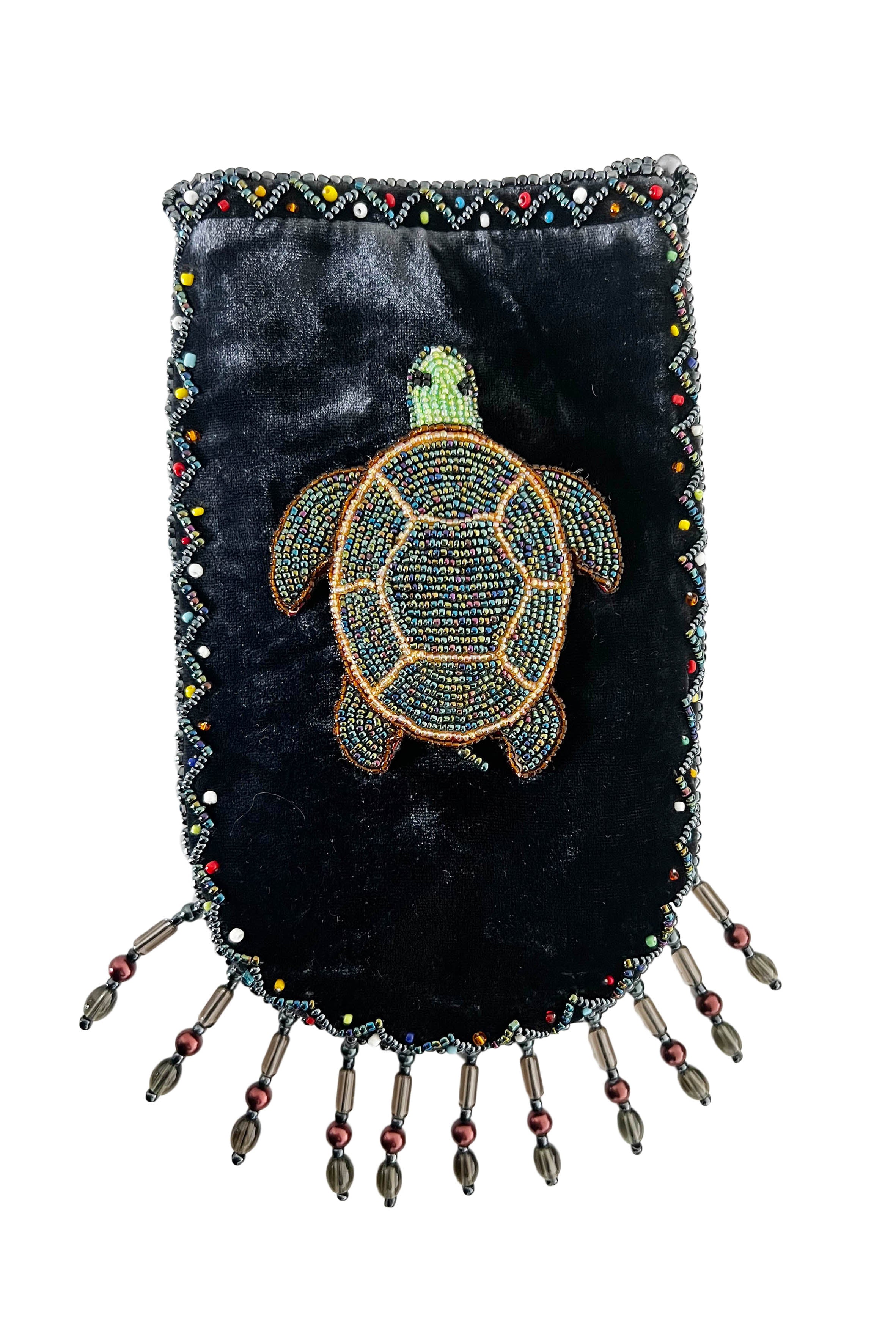 Bolso bandolera de terciopelo con estampado de tortugas marinas VXL0609-SeaTurtle
