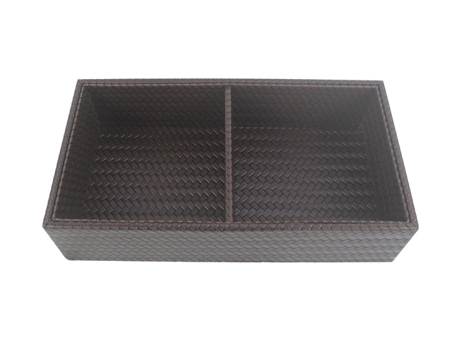 Caja de polipiel marrón W1121