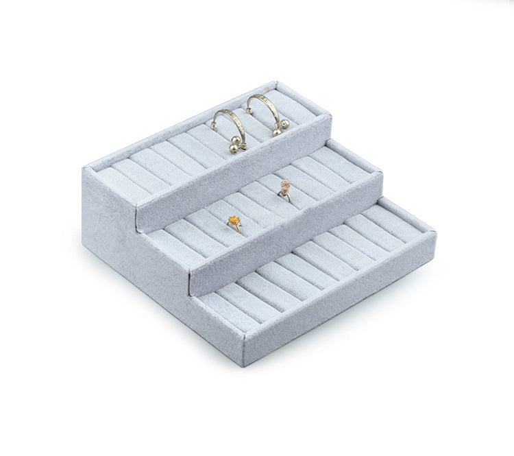 Expositor de terciopelo para accesorios de pulseras de 3 pasos W1373