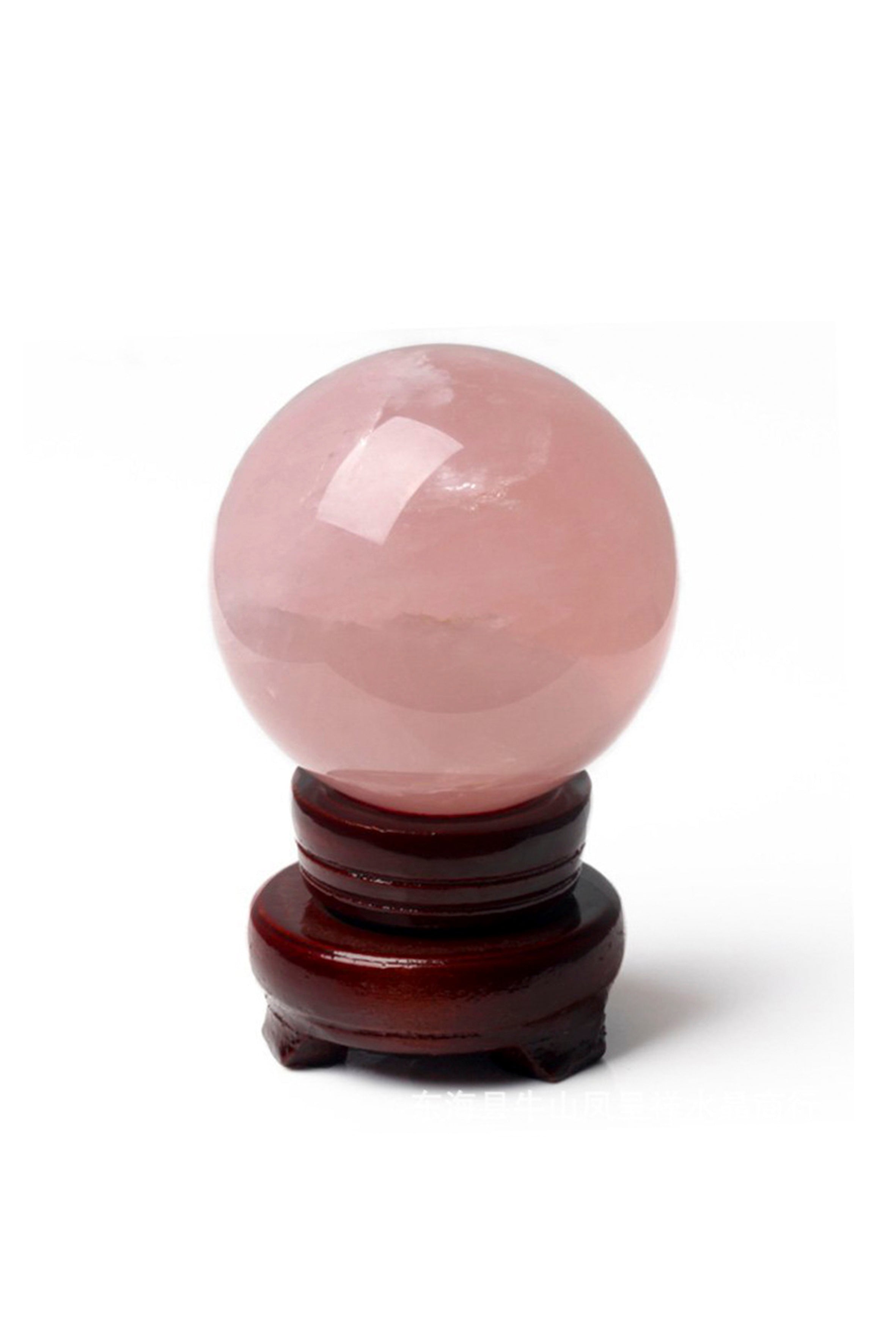 10 CM Rose Quartz Stone Ball Ornament W1697