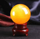 12 CM Yellow Quartz Stone Ball Ornament W1702