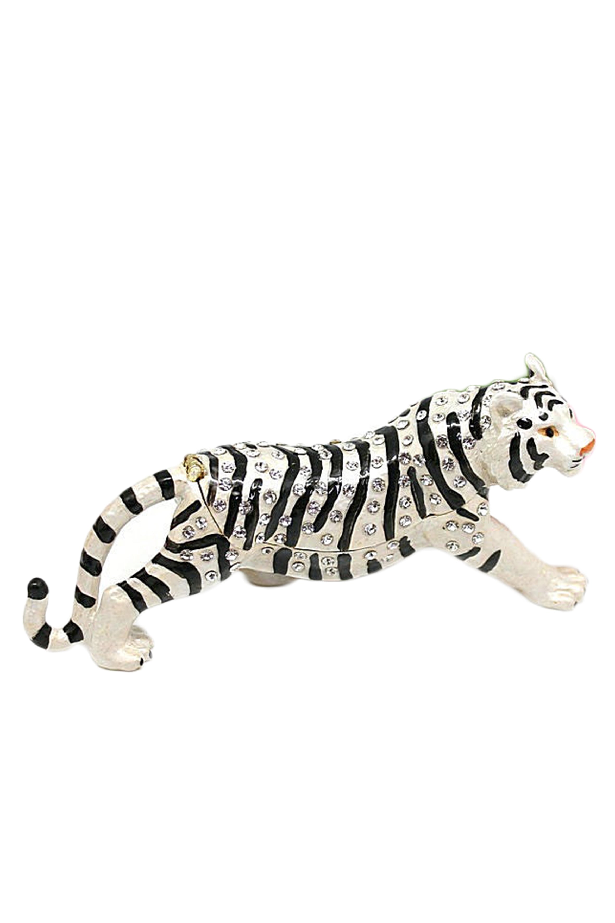 Adorno para joyero de aleación de tigre esmaltado W1778