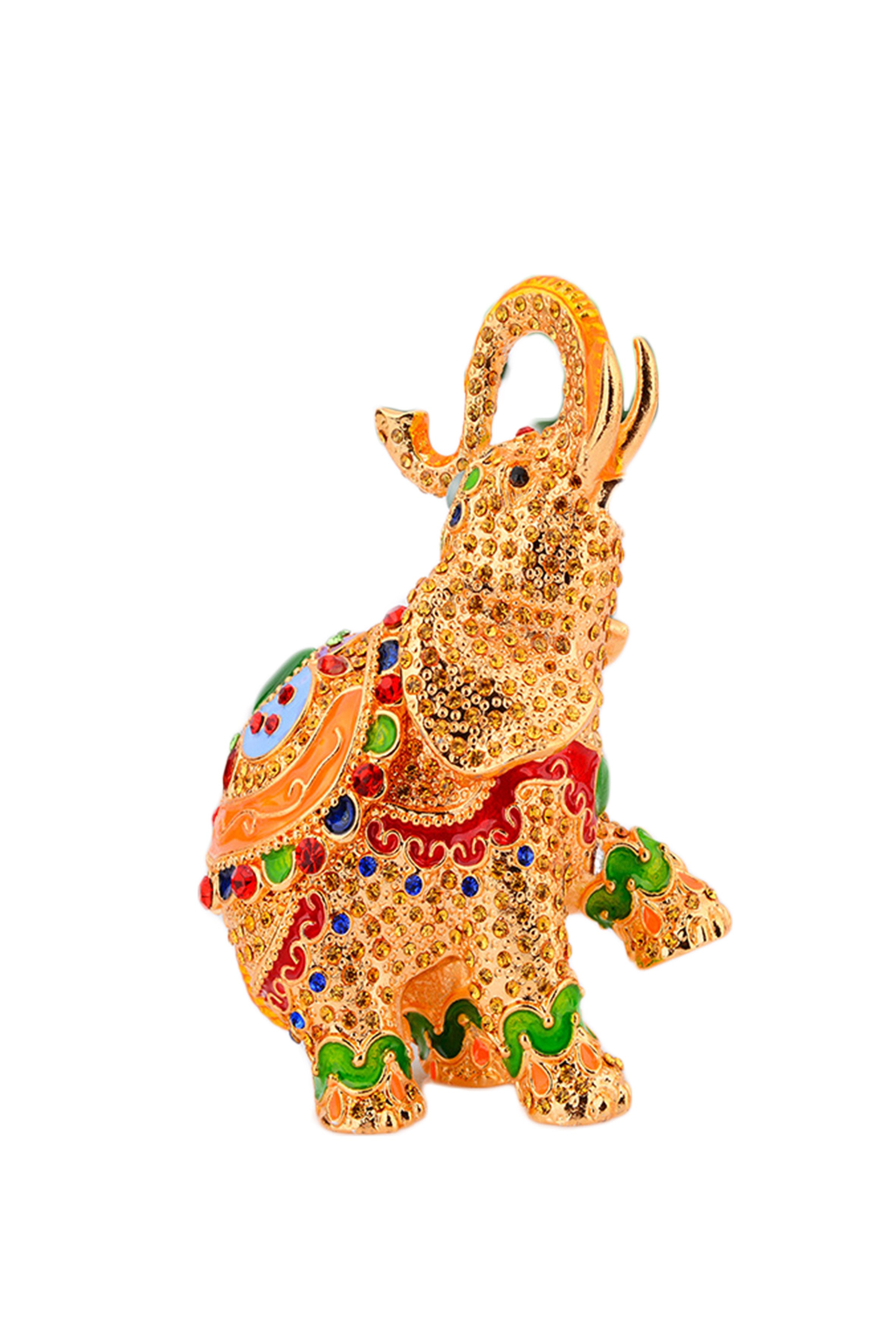 Elephant Rhinestone Jewelry Box Ornaments W1798
