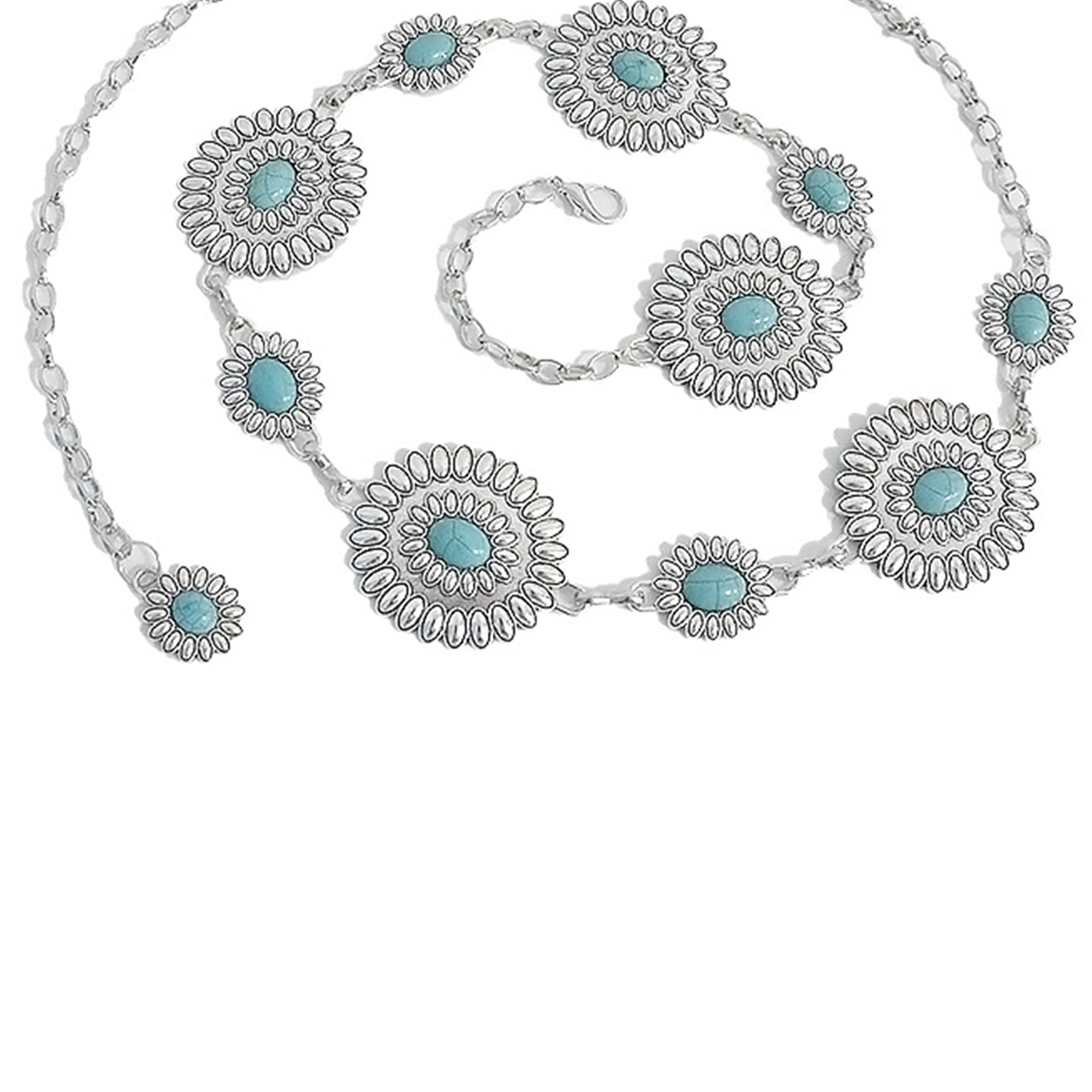 Floral Turquoise Waist Chains WA0223