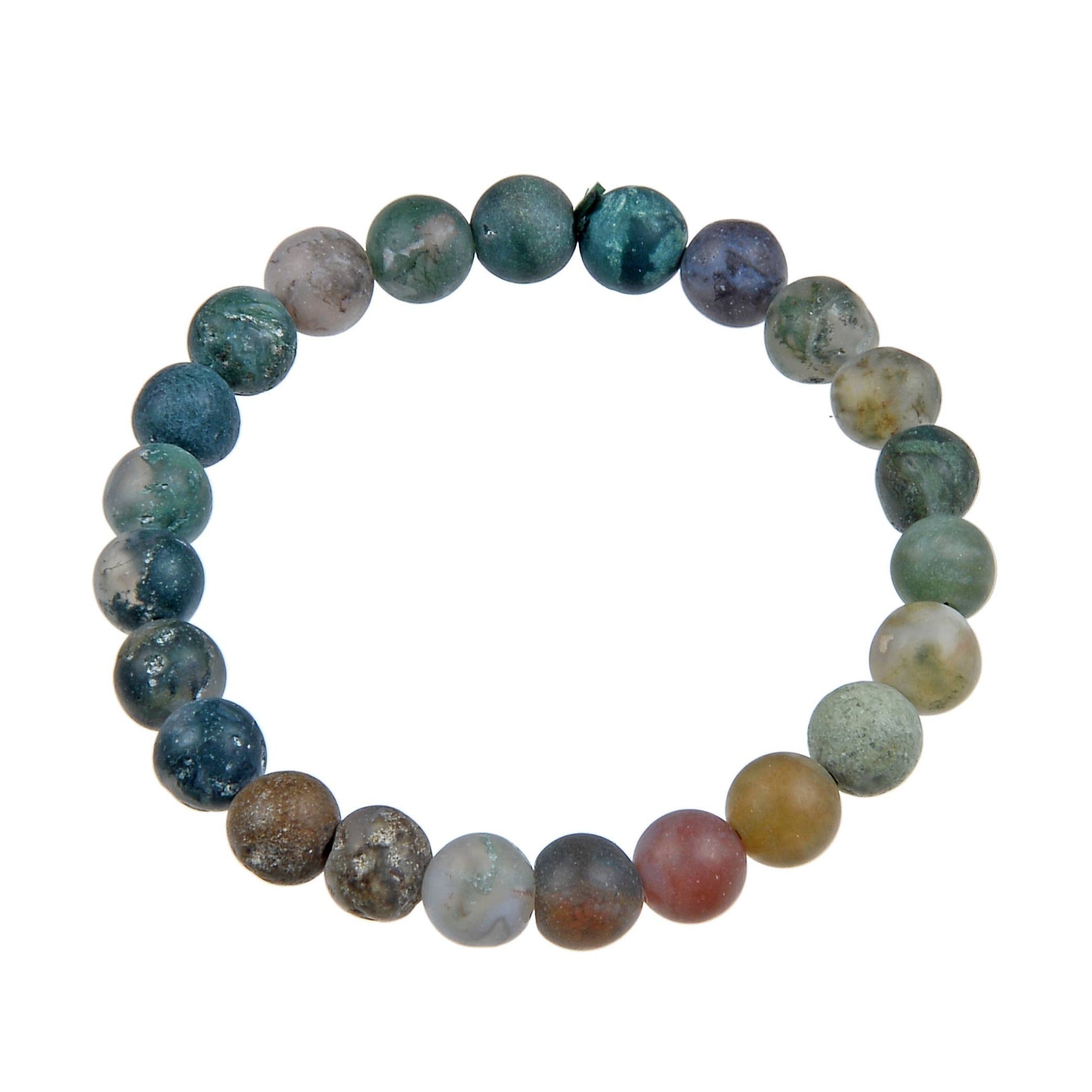 Matte Indian Agate Stone Bracelets B1590 Matte Ole