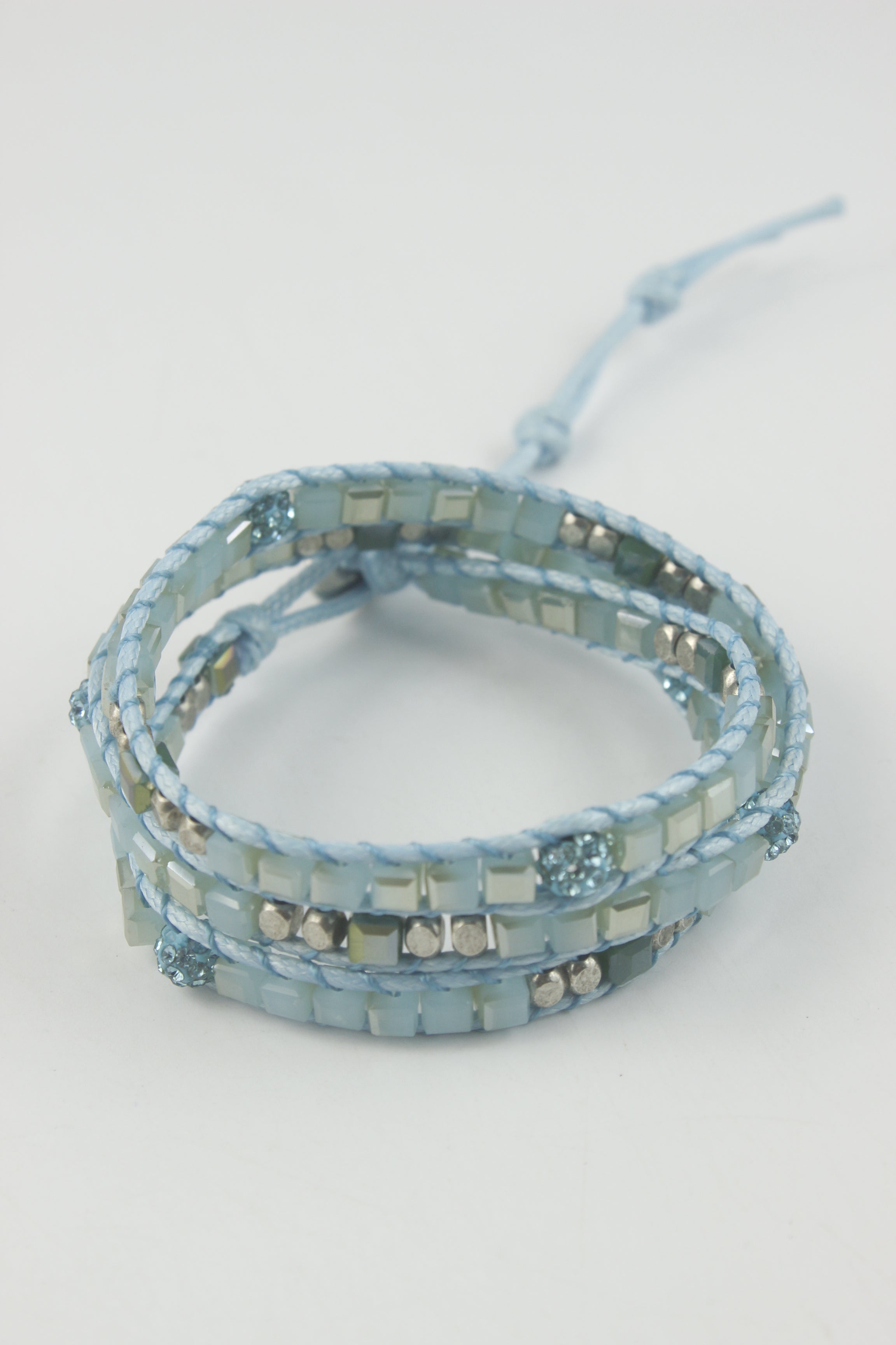 Fashion Faceted Diamond Beads Wrap Bracelet