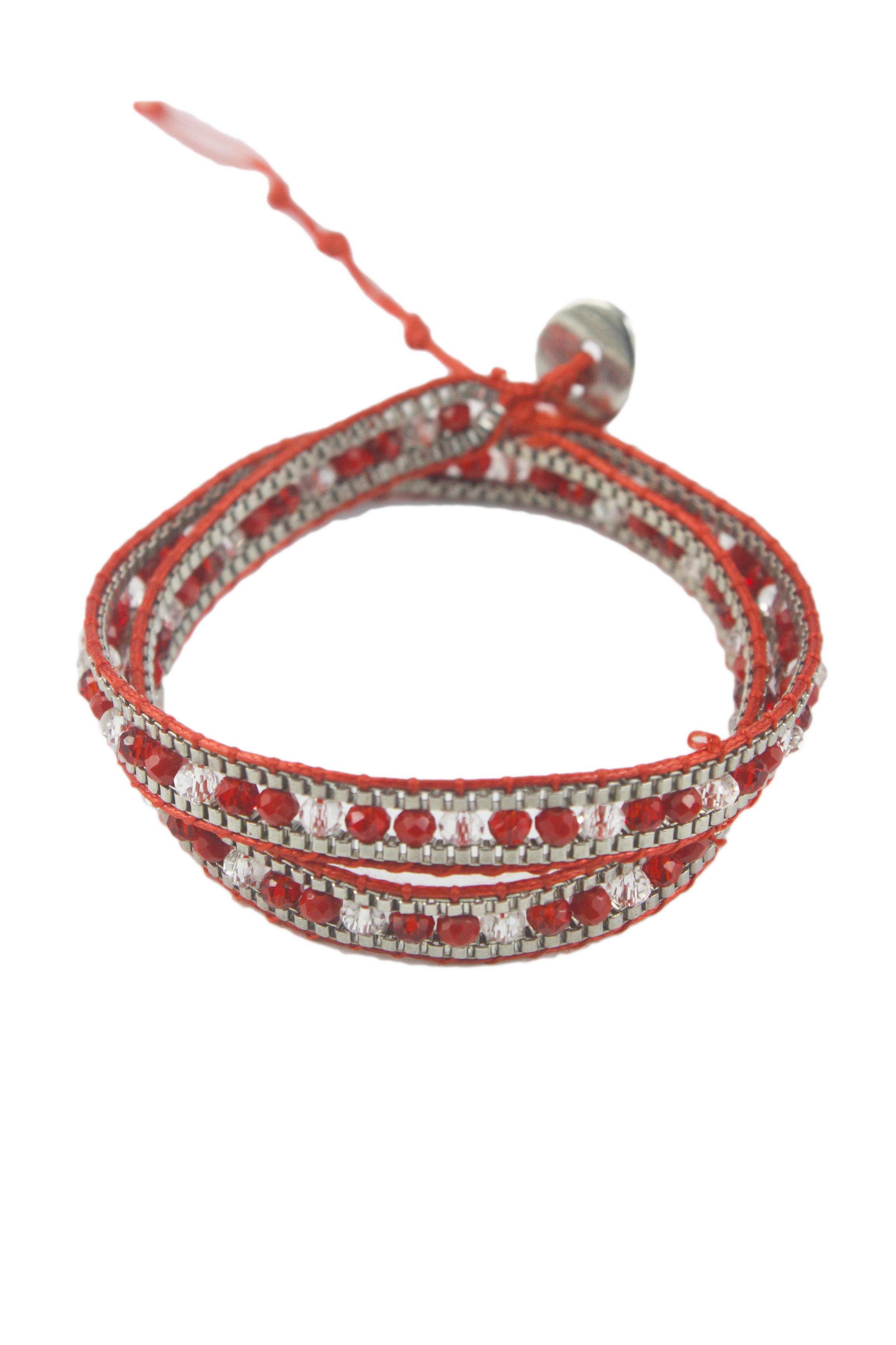 Gemstone Beaded Wrap Round Bracelet B1584