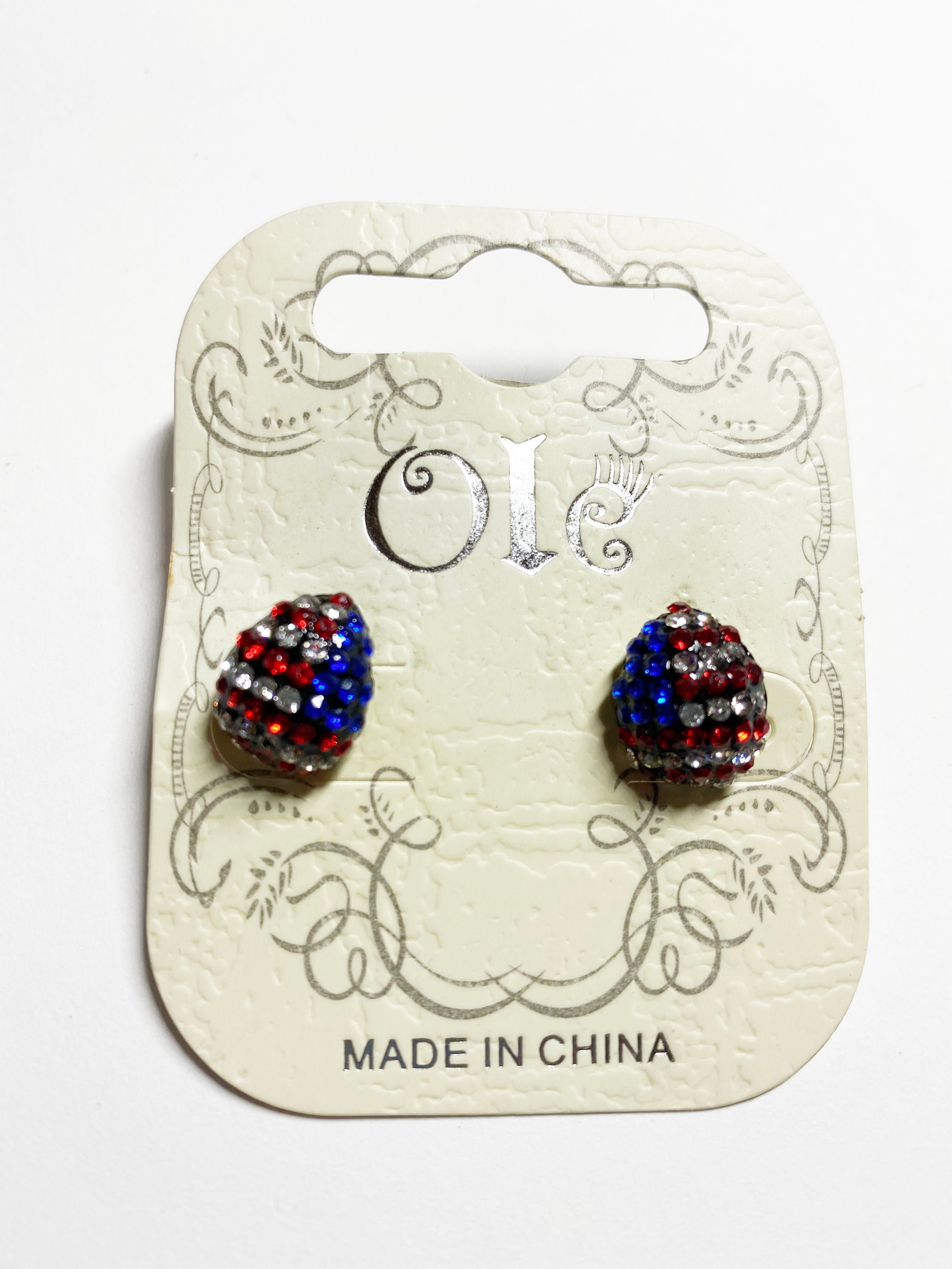 Crystal Accent American Style Stud Earrings E1542