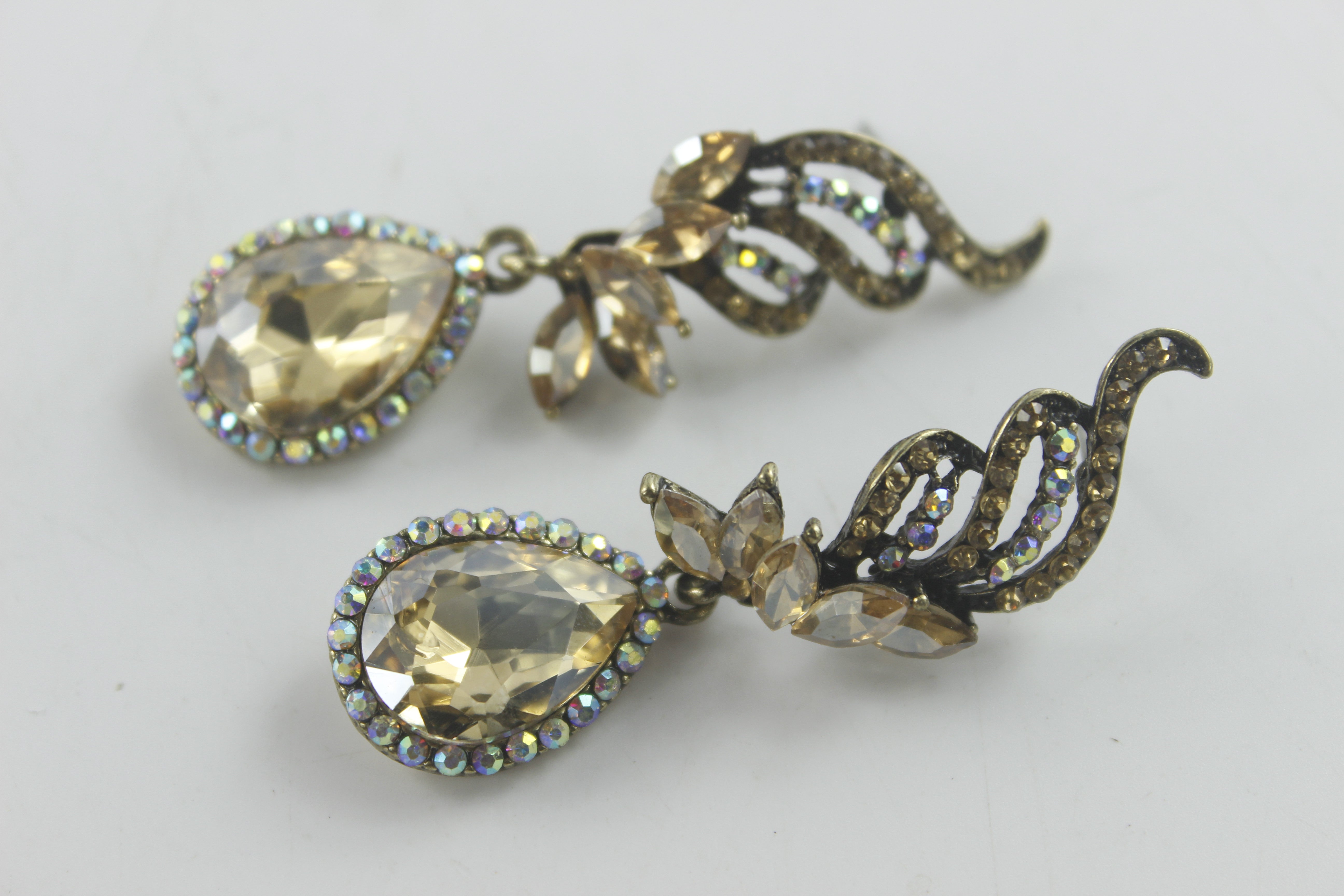 Crystal Accent Art Deco Drop Earrings E1822