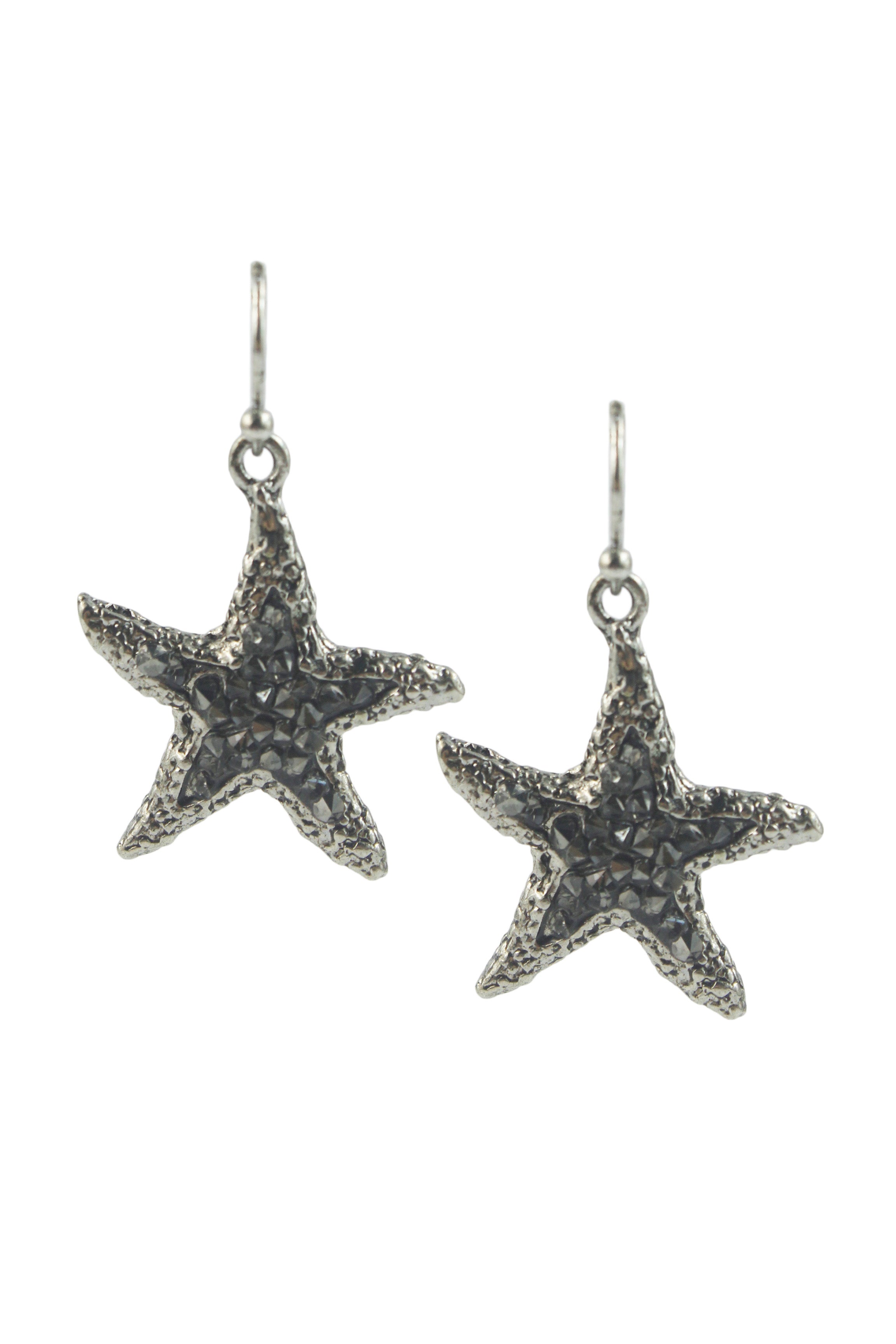 Women Crystal Starfish Drop Earrings E1949