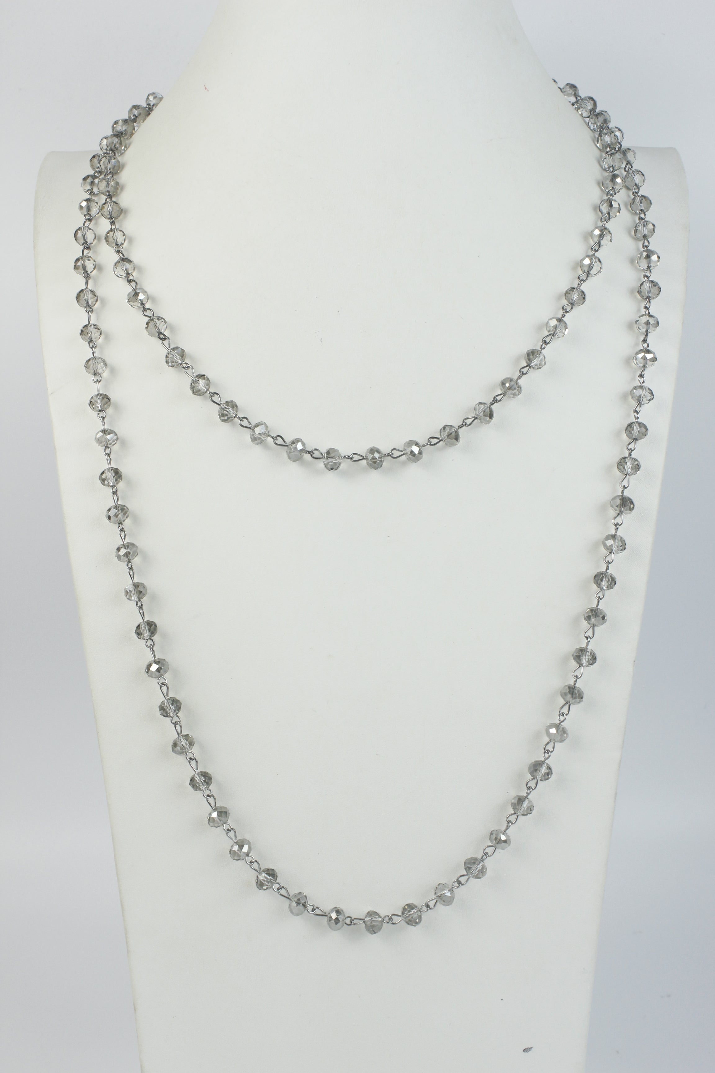 Crystal Beads Chain Necklace N1163-11-BZ